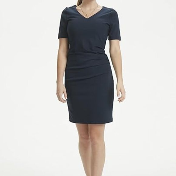 Kaff women s black Party cocktail Dress size small V-Neck with Sleeve by - Picture 4 of 16